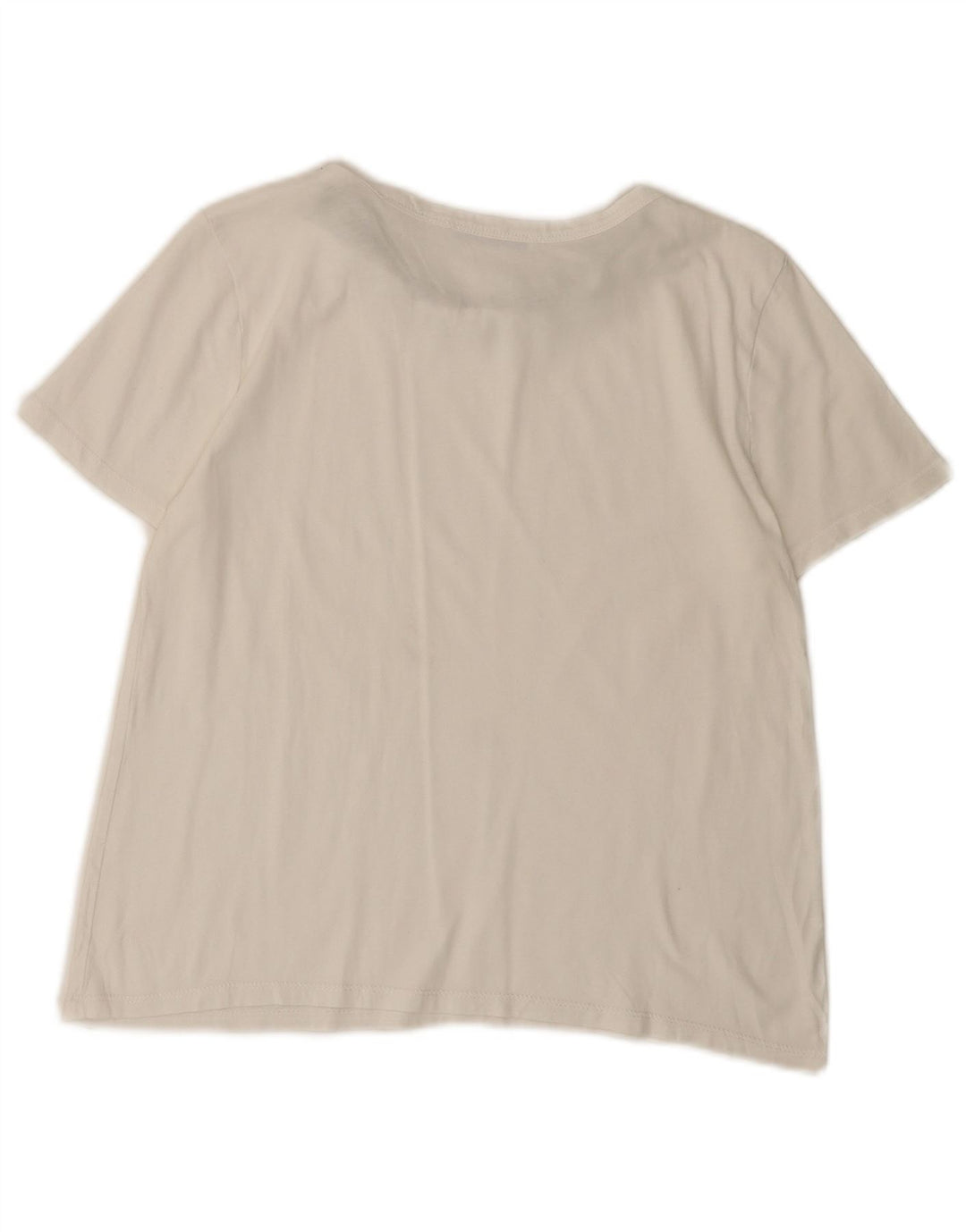 Zara Damen T-Shirt Top UK 12 Medium Weiß