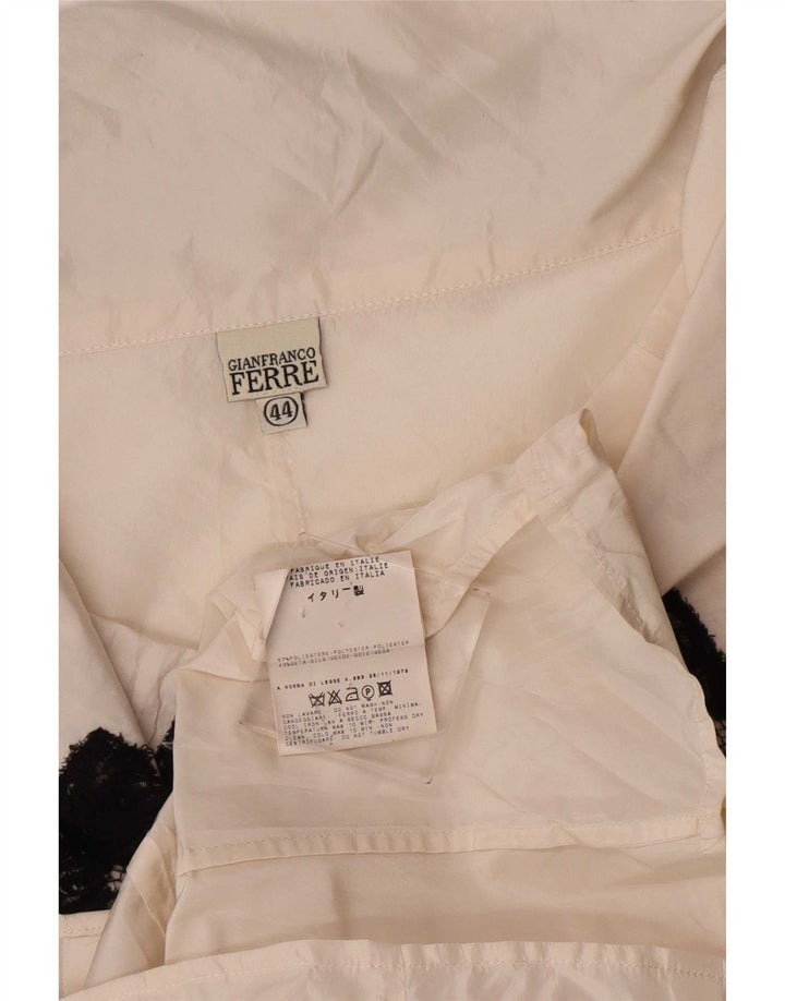 Gianfranco Ferre Damen Hemdbluse IT 44 Medium Off White Floral