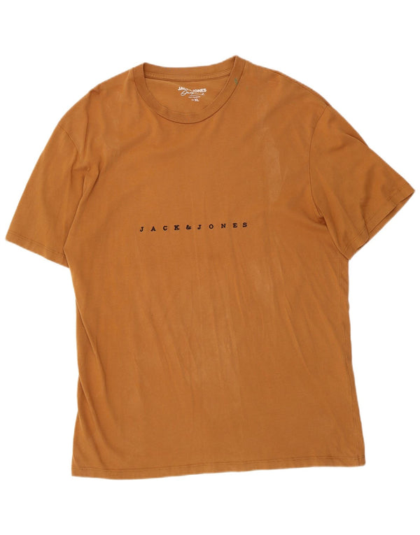 Jack & Jones Herren Grafik T-Shirt Top XL Braun Baumwolle