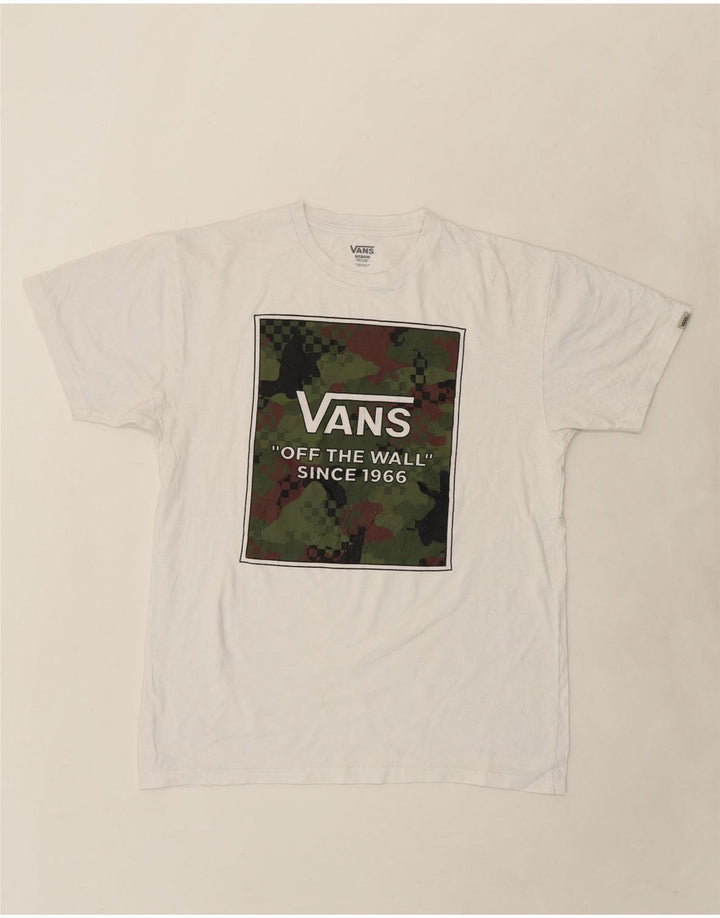 VANS Mens Graphic T-Shirt Top Medium White Cotton Vintage Vans and Second-Hand Vans from Messina Hembry 