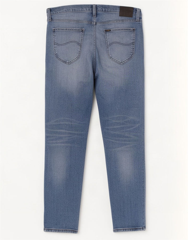 Lee Herren Daren Straight Jeans W34 L34 Blaue Baumwolle
