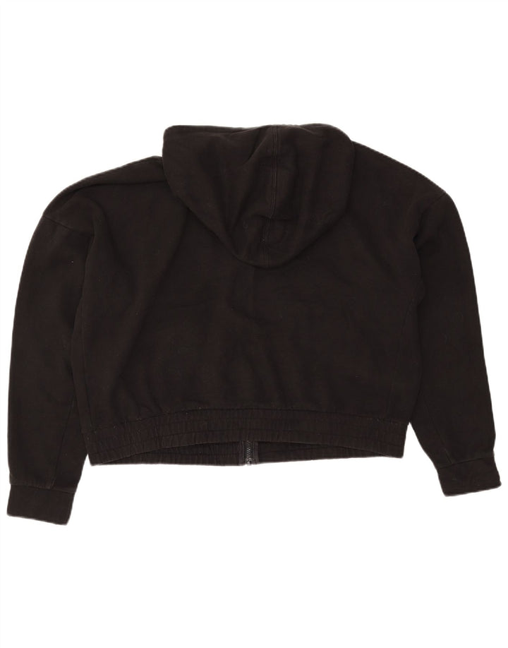 PUMA Damen Übergroßer Crop Zip Hoodie Pullover UK 18 XL Schwarz Polyester