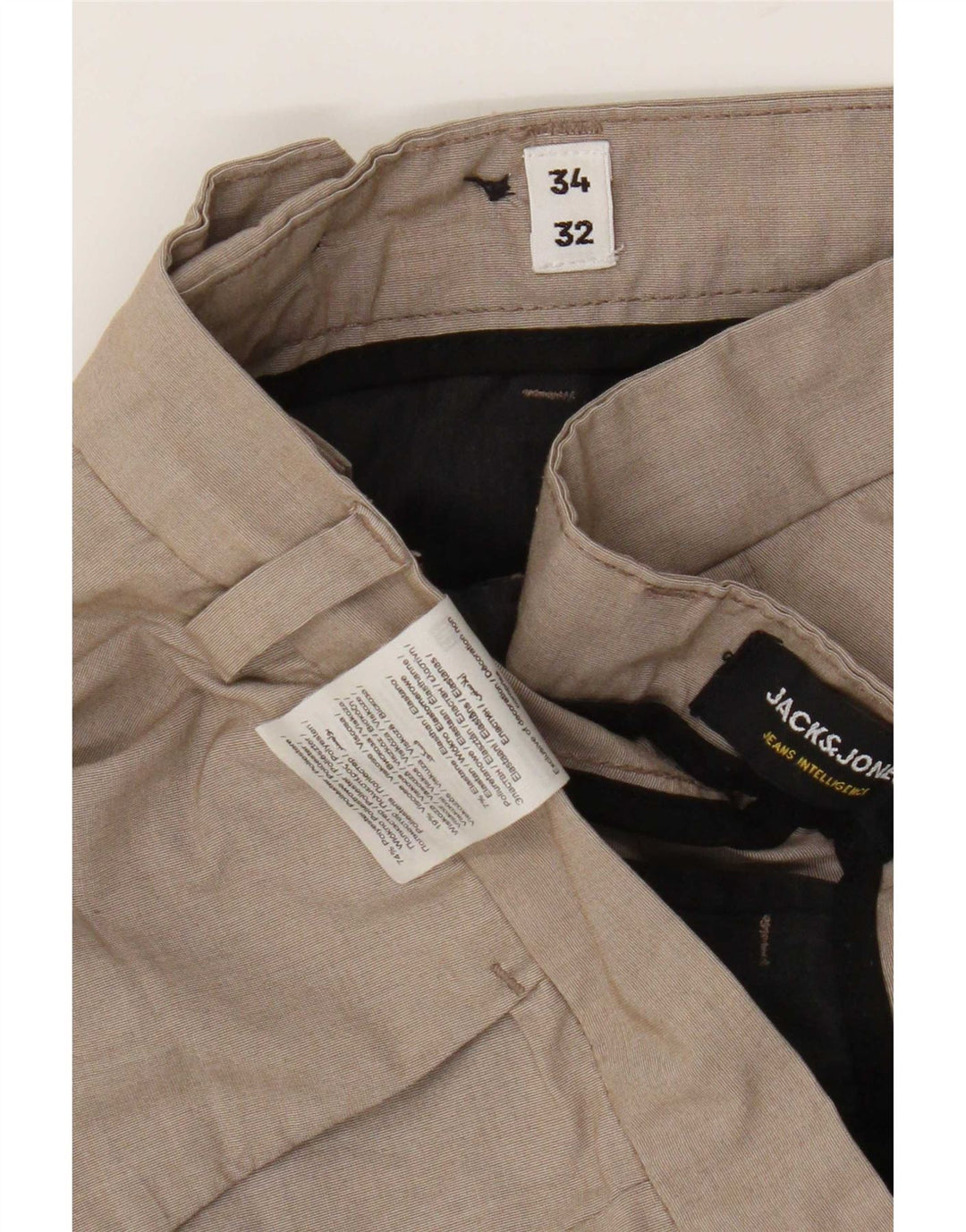 Jack & Jones Herren Tapered Chinohose W34 L32 Beige Polyester