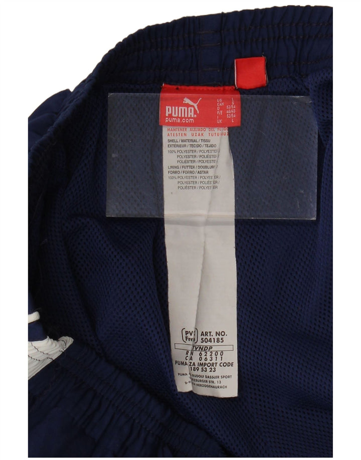 PUMA Herren-Bermuda-Sportshorts, groß, marineblau, Farbblock-Polyester