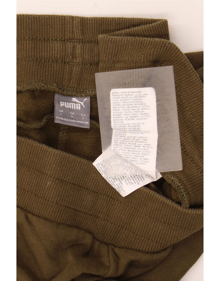 PUMA Herren-Trainingshose, Jogginghose, groß, Khaki, Baumwolle