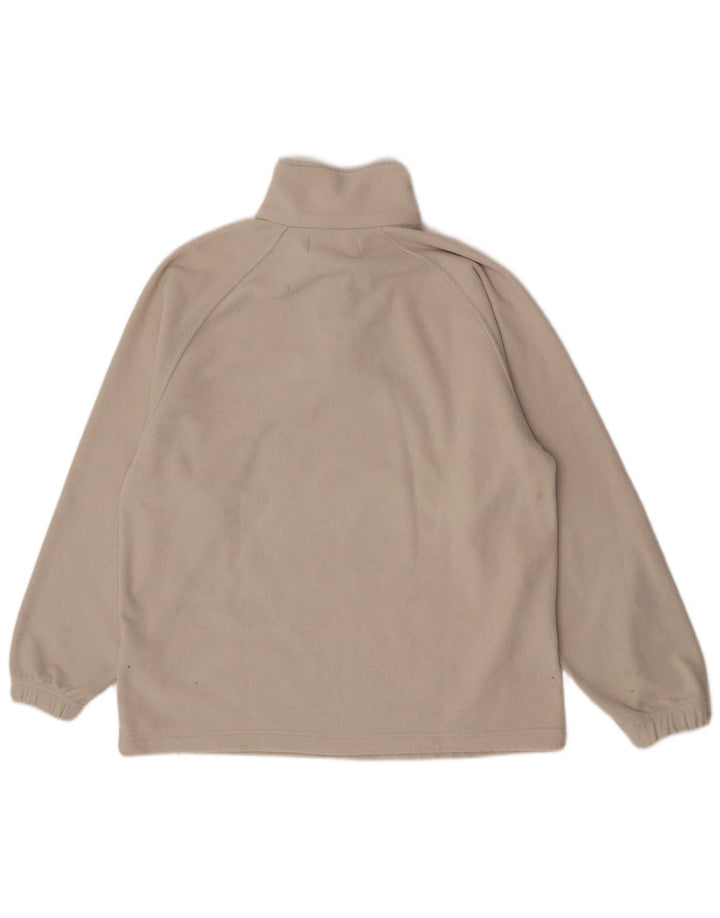 Kappa Herren-Fleecepullover mit Reißverschluss am Hals, groß, beige, Polyester
