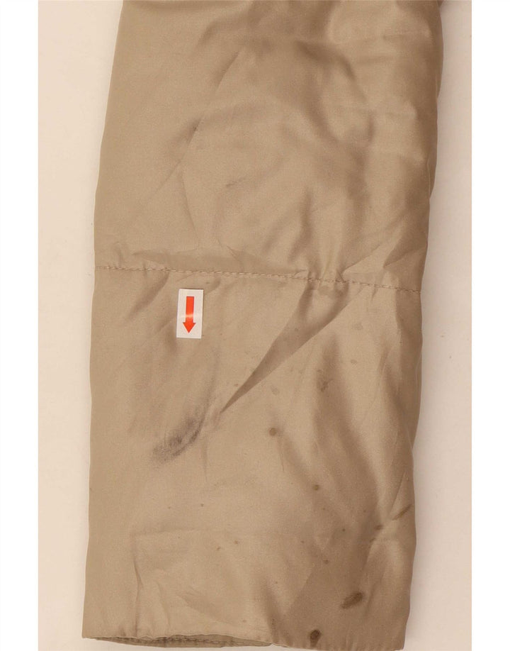 Zara Damen Wattierte Jacke UK 16 Large Beige Polyester