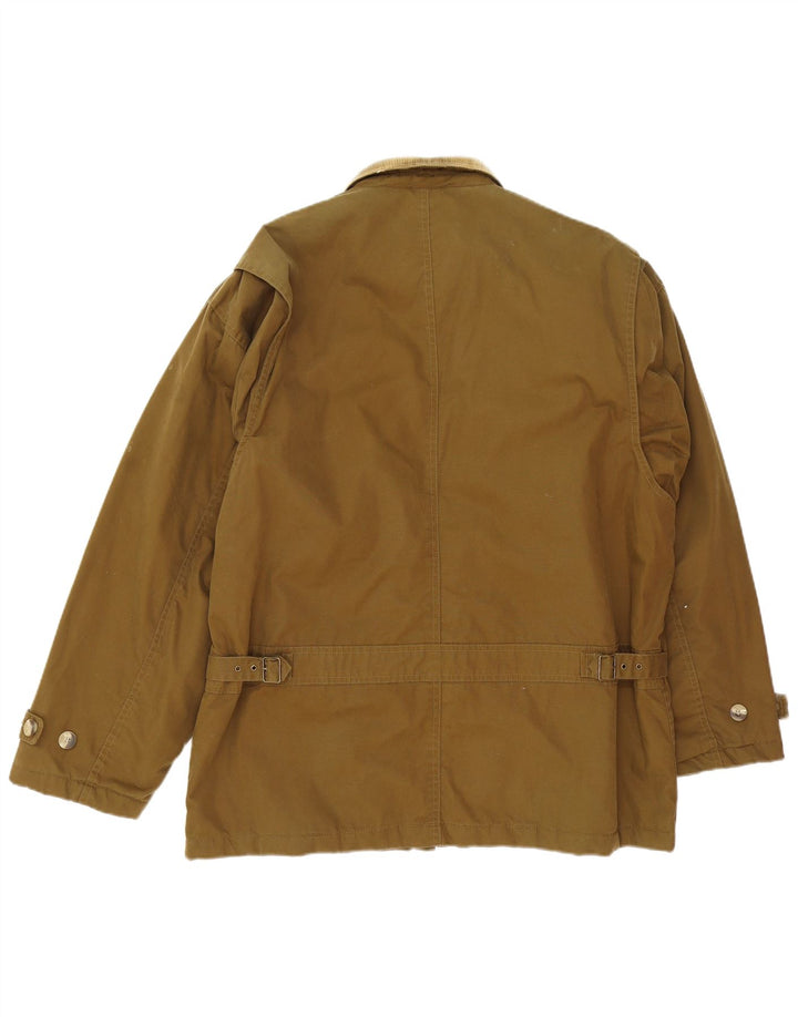 Vintage Herren Utility Jacke UK 40 Große braune Baumwolle