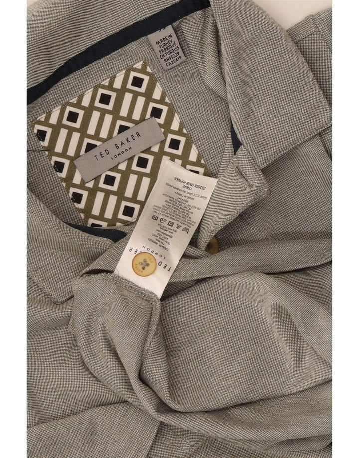 Ted Baker Herren-Poloshirt, Größe S, Grau, Modal