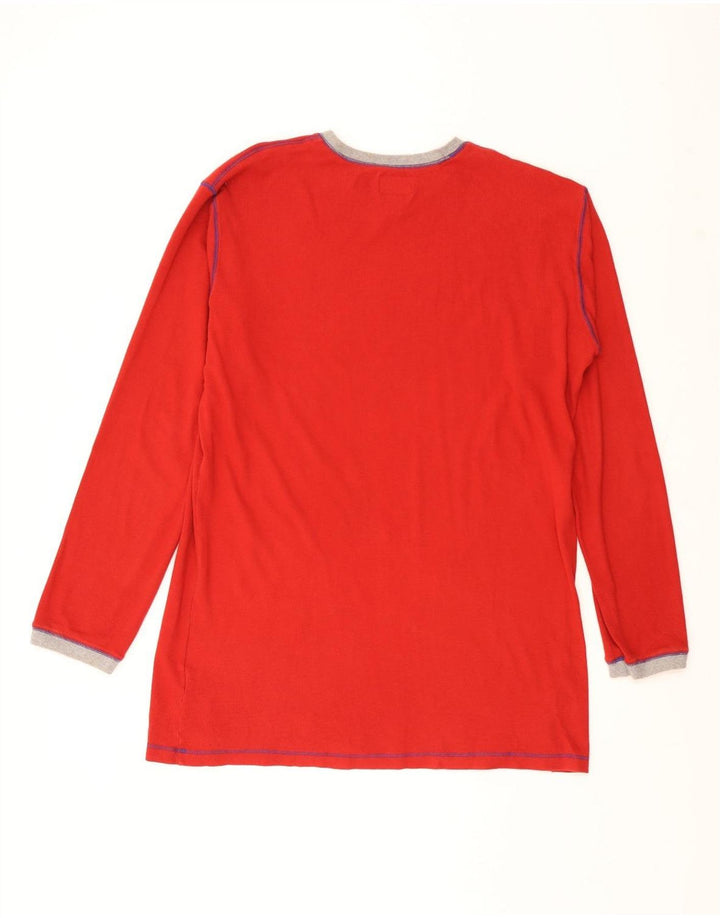 Nautica Herren-Top, langärmelig, XL, rote Baumwolle