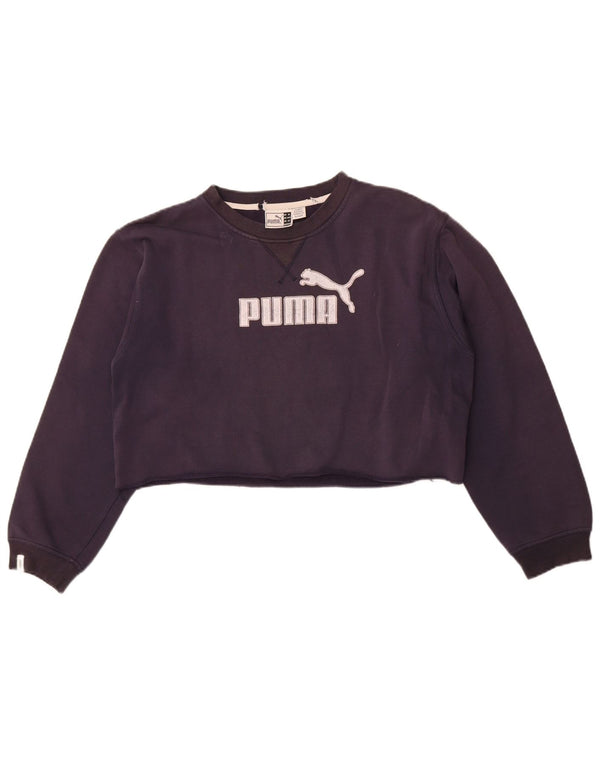 Puma Mädchen Oversized Crop Graphic Sweatshirt Pullover 13–14 Jahre Marineblau