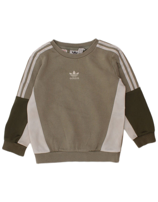 Adidas Jungen Sweatshirt Pullover 2-3 Jahre Grau Colourblock