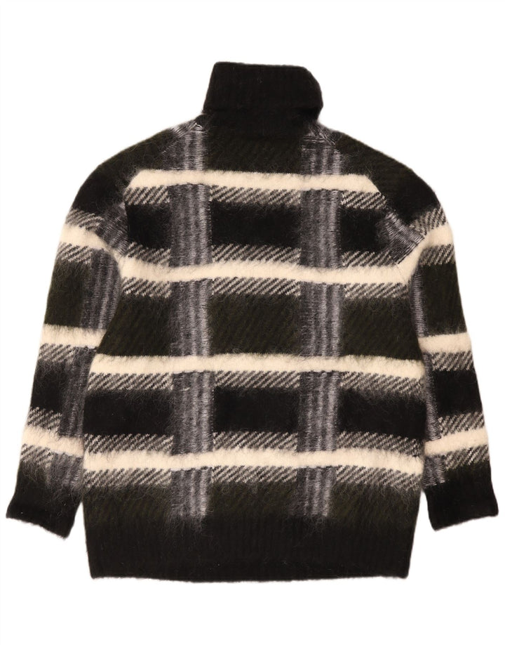 Cos Damen-Pullover mit Rollkragen, übergroß, Gr. 14, mittelschwarz kariert
