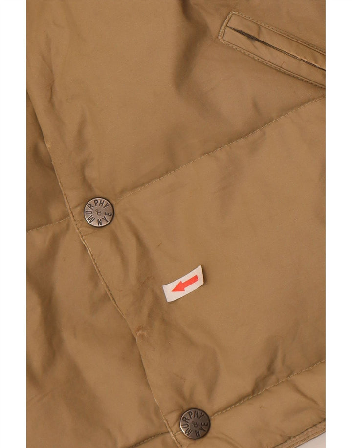 Murphy & Nye Herren Wattierte Weste UK 36 Small Beige Nylon