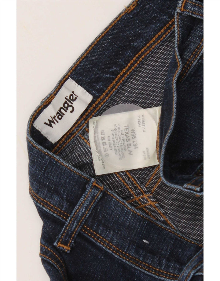 Wrangler Damen Texas Slim Jeans W36 L28 Marineblaue Baumwolle
