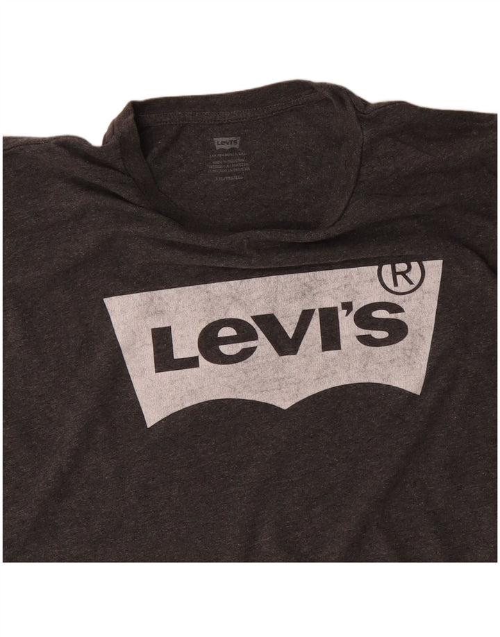 LEVI'S Herren-T-Shirt mit Grafik, 2XL, graue Baumwolle
