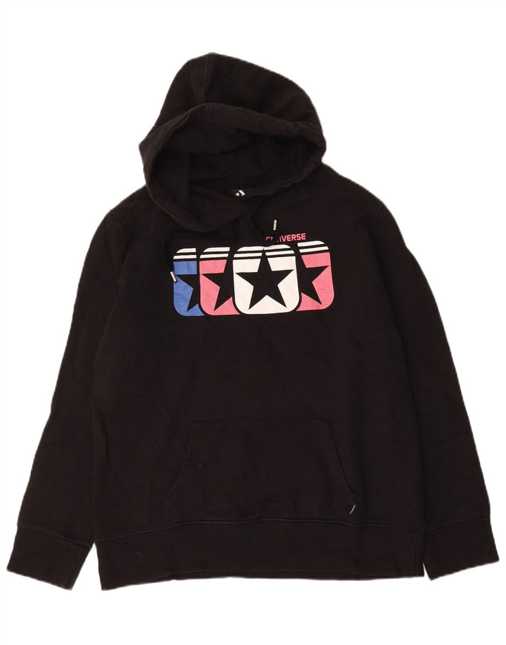 Converse Herren-Kapuzenpullover mit Grafik, mittelschwarze Baumwolle