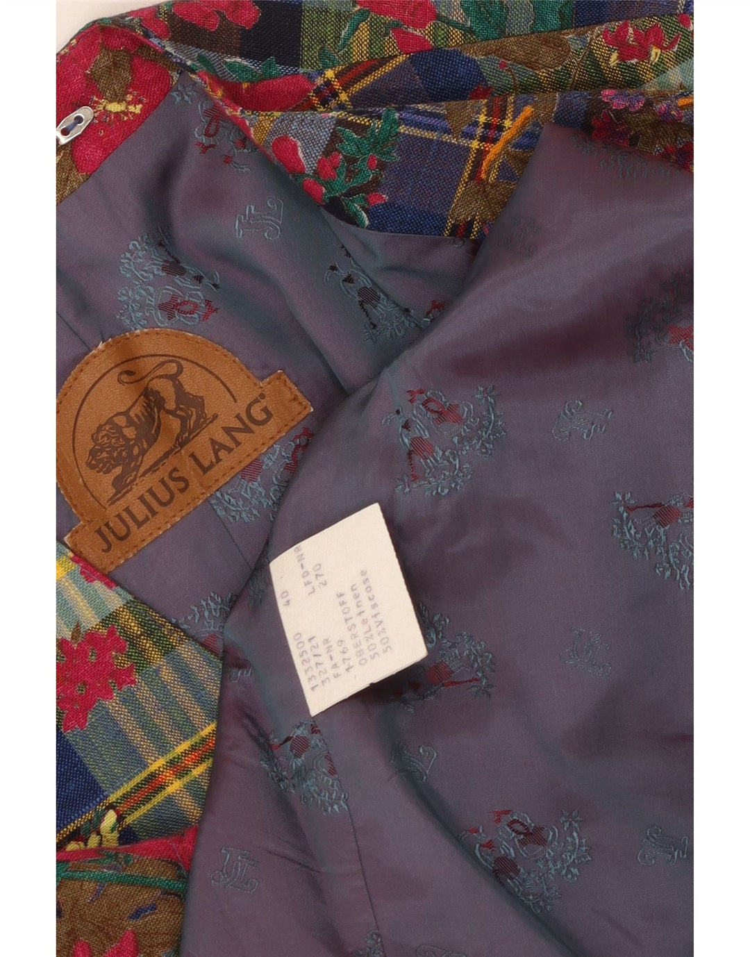 JULIUS LANG Damen 4-Knopf-Blazerjacke EU 40 Mittel Mehrfarbig