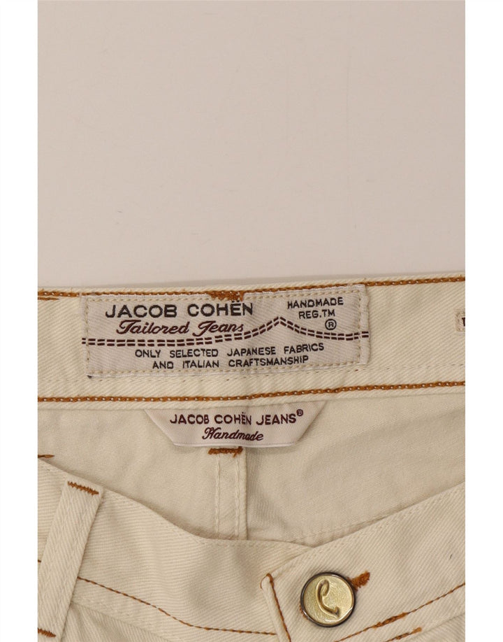 Jacob Cohen Herren Straight Jeans W35 L34 Beige Baumwolle