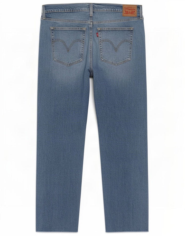 Levi's Damen Straight Jeans W34 L27 Blaue Baumwolle