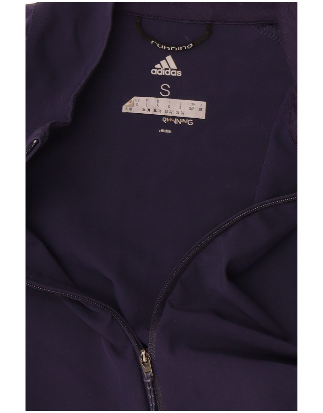 Adidas Damen-Lauf-Trainingsanzug-Oberteiljacke UK 8/10 Small Marineblau
