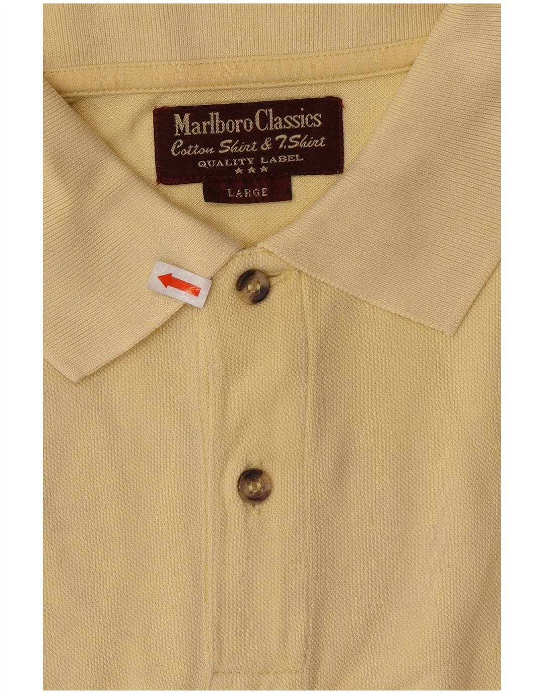 MARLBORO CLASSICS Herren-Poloshirt, groß, gelbe Baumwolle