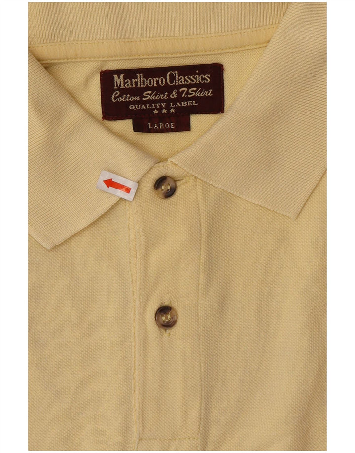 MARLBORO CLASSICS Herren-Poloshirt, groß, gelbe Baumwolle