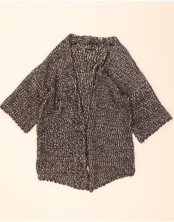 Massimo Dutti Damen-Strickjacke in Übergröße mit 3/4-Ärmeln, Gr. 10, Größe S, Grau