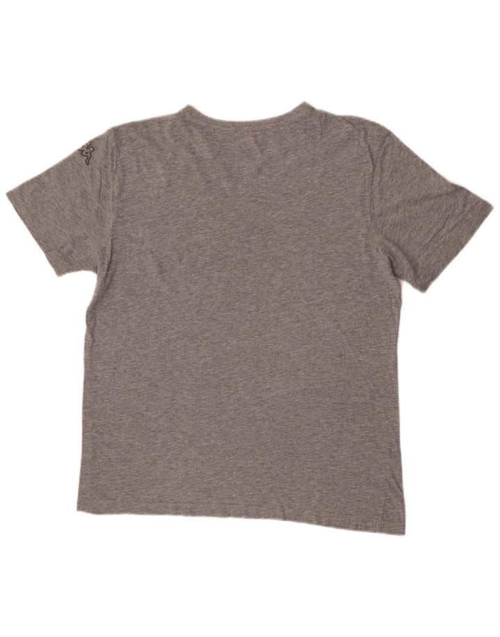 Kappa Herren Grafik T-Shirt Top Large Grau