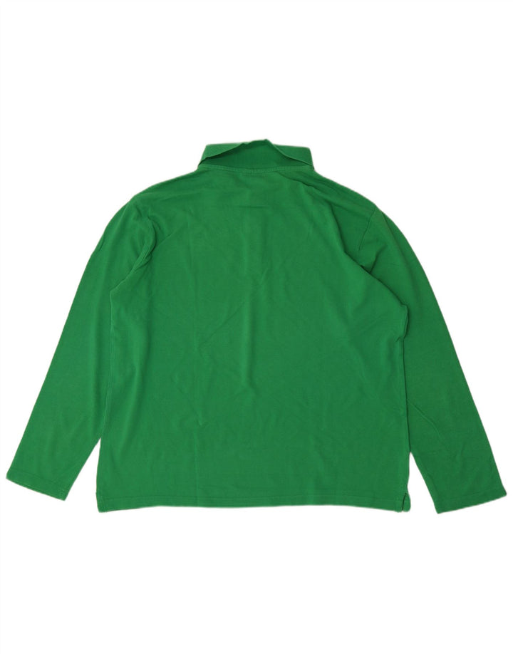 Kappa Herren Langarm-Poloshirt, groß, Grün