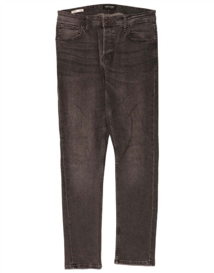Jack & Jones Herren GLENN Slim Jeans W32 L32 Graue Baumwolle