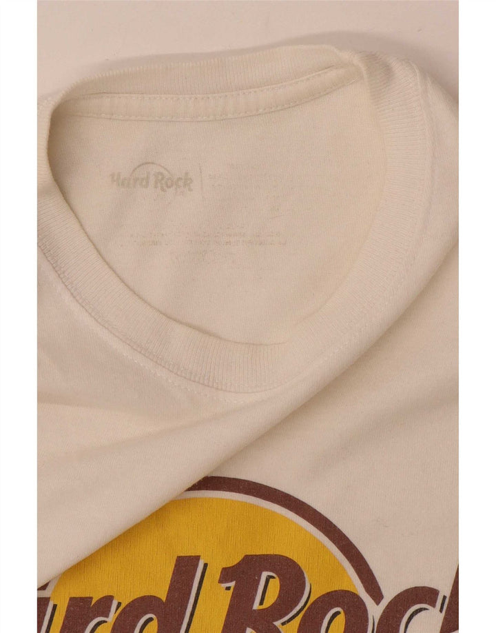 Hard Rock Cafe Herren Paris Graphic T-Shirt Top Mittelweiß