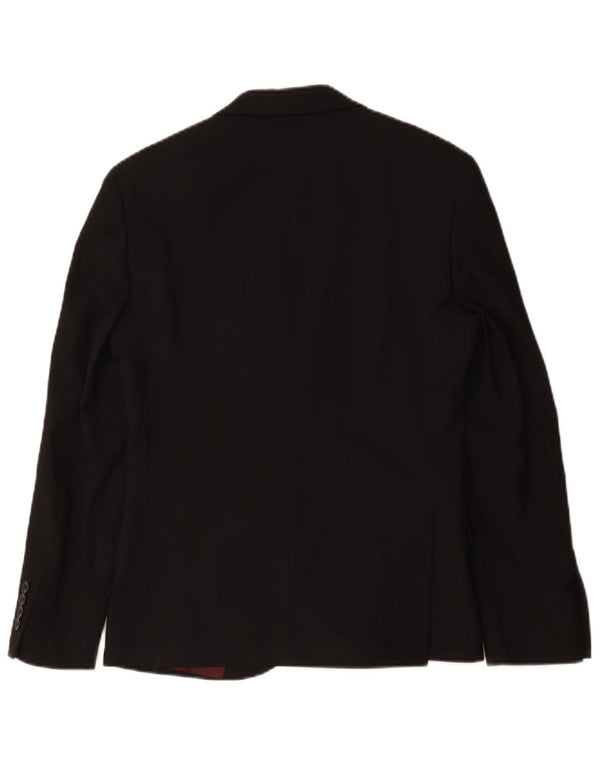 Marks & Spencer Herren-Blazer mit 2 Knöpfen, schmale Passform, UK 34, XS, Schwarz