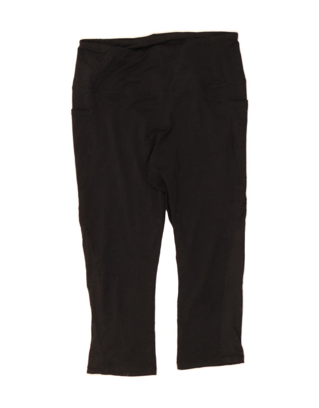 REEBOK Womens Capri Leggings UK 14 Large  Black Vintage Reebok and Second-Hand Reebok from Messina Hembry 