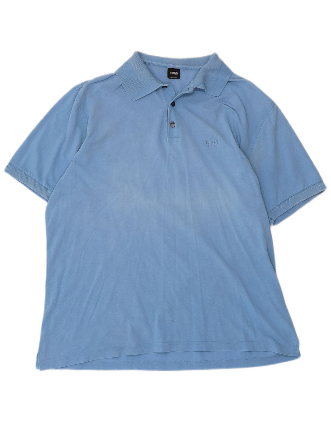 HUGO BOSS Herren Poloshirt XL Blaue Baumwolle