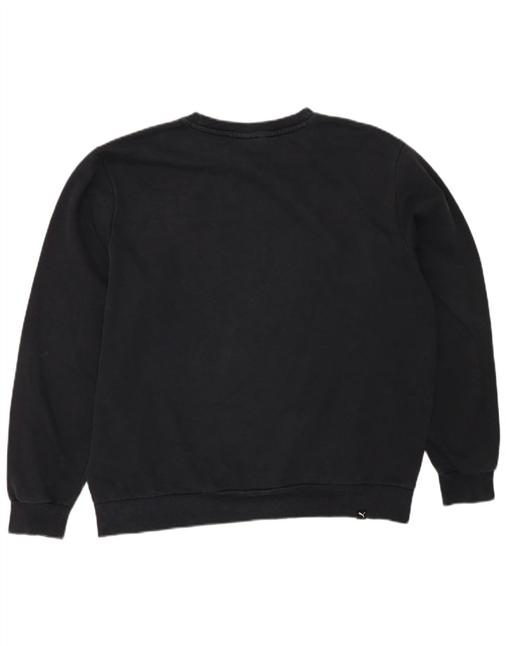 PUMA Mens Graphic Sweatshirt Jumper XL Black Cotton