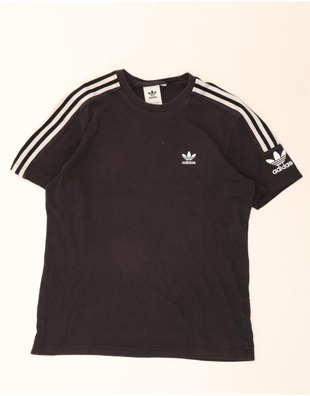 Adidas Herren T-Shirt Top Medium Schwarz Baumwolle