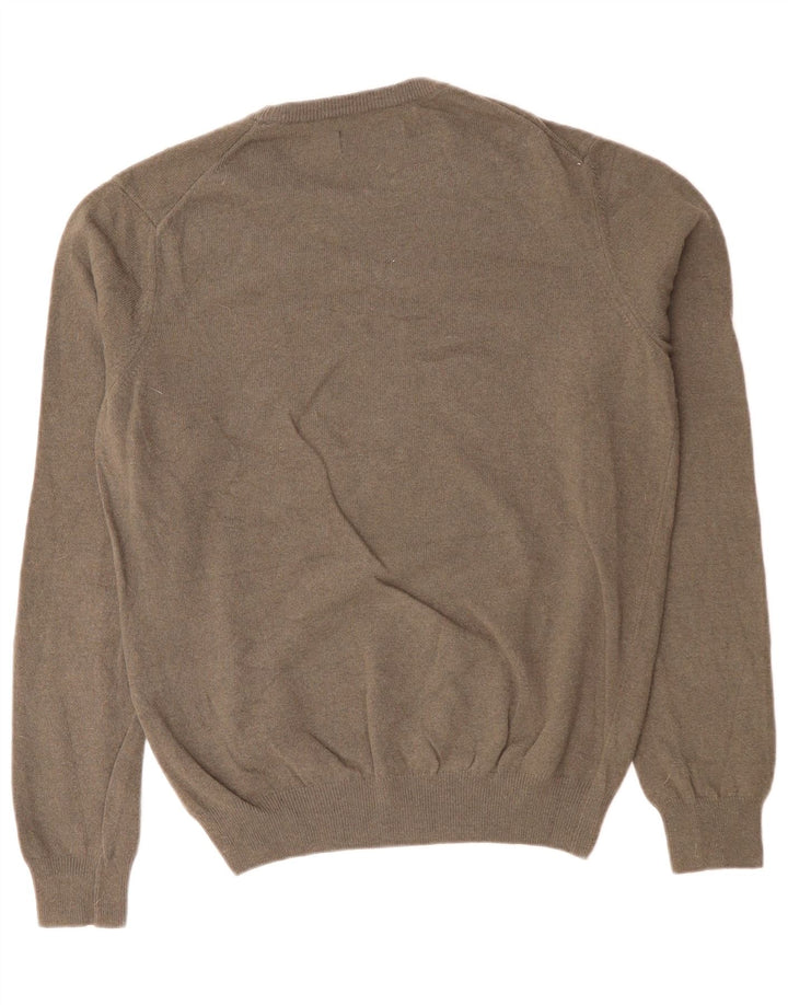 TRUSSARDI Herren-Pullover mit Rundhalsausschnitt, große graue Wolle