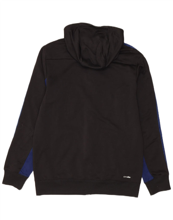 ADIDAS Herren Climalite Zip Hoodie Pullover Mittelschwarz Farbblock