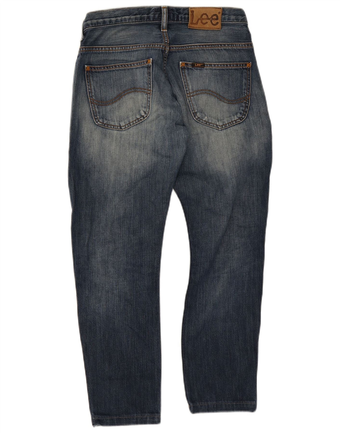 Lee Herren Knox Cropped Jeans W28 L25 Marineblaue Baumwolle