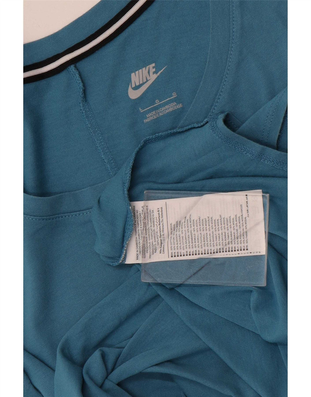 Nike Damen-Oberteil mit Grafik, übergroß, UK 14, Größe L, Blau, Baumwolle