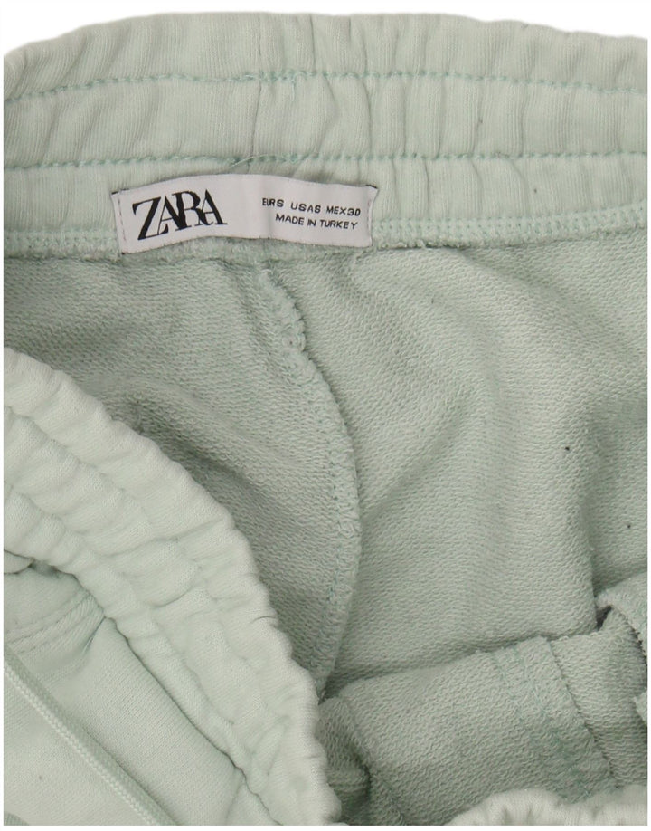 ZARA Womens Tracksuit Trousers Joggers UK 8 Small  Green