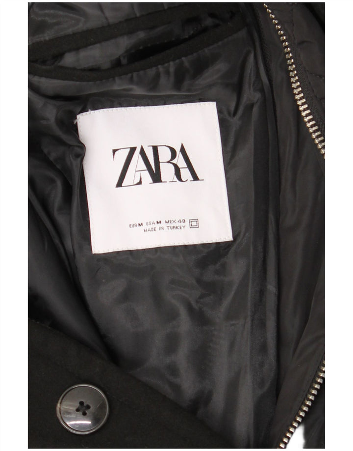Zara Herrenmantel UK 38 Mittelschwarzes Polyester