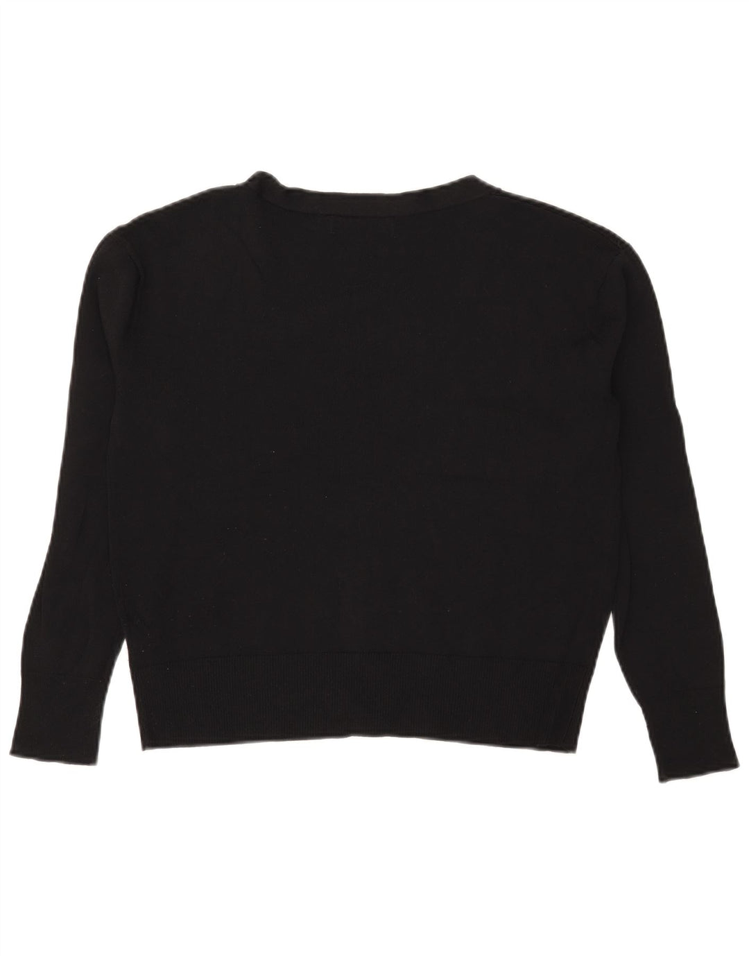 Marks & Spencer Damen Crop Oversized Cardigan Pullover UK 8 Small Schwarz