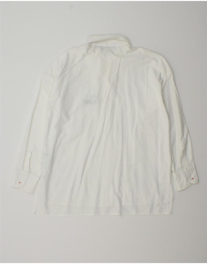 ZARA Womens Military Shirt UK 16 Large White Cotton Vintage Zara and Second-Hand Zara from Messina Hembry 