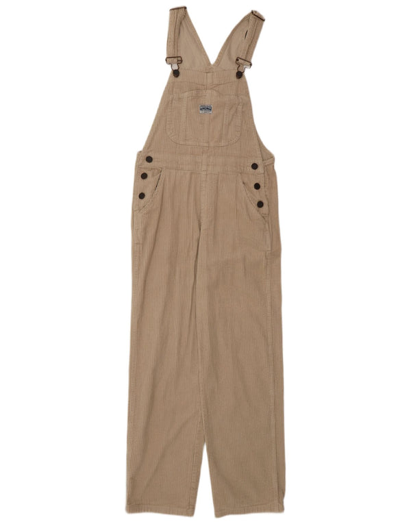 Pull & Bear Damen Cord-Latzhose XS W30 L32 Beige Baumwolle