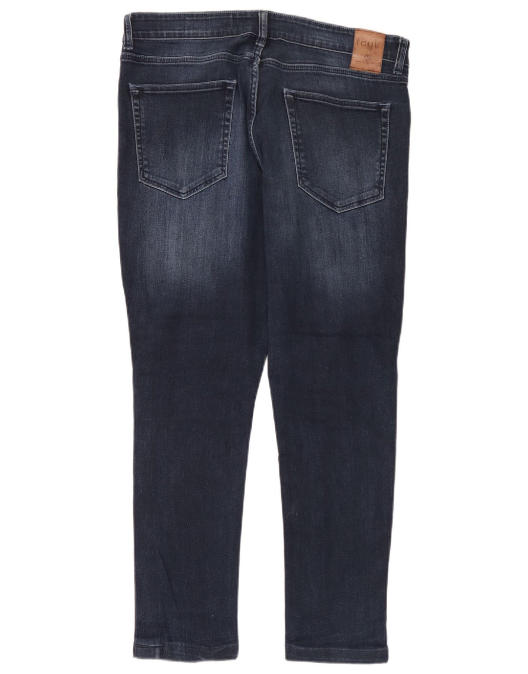 French Connection Herren Distressed Slim Jeans W36 L28 Marineblaue Baumwolle