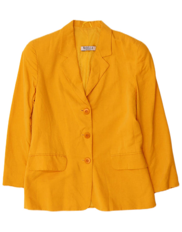 Marella Damen-Blazerjacke mit 3 Knöpfen, Gr. 10, klein, gelbe Viskose