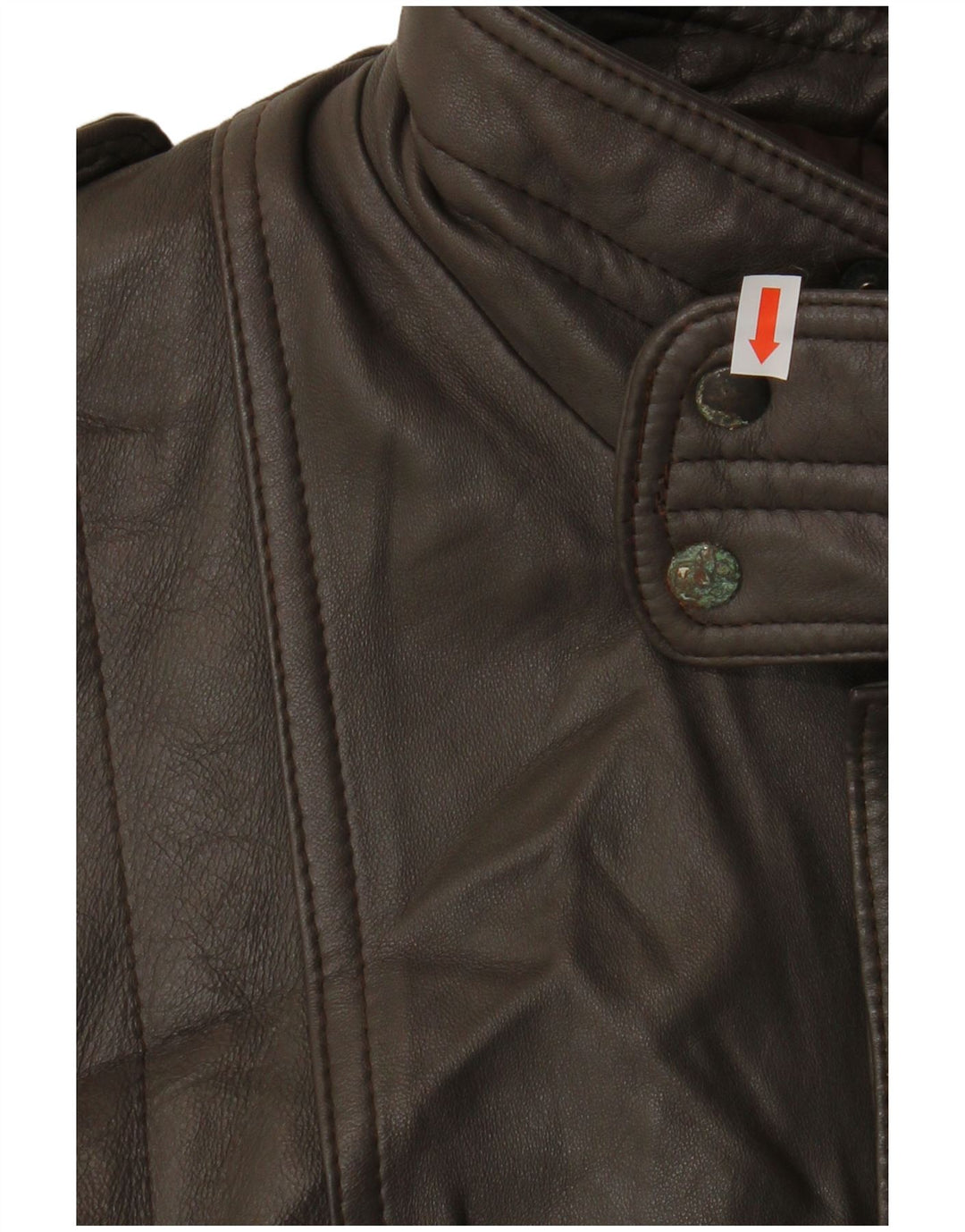 VINTAGE Herren Lederjacke IT 54 2XL Braunes Leder