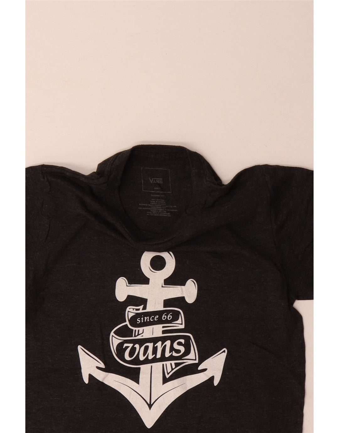 VANS Herren T-Shirt mit klassischer Passform, Grafik, Größe S, Grau, Baumwolle